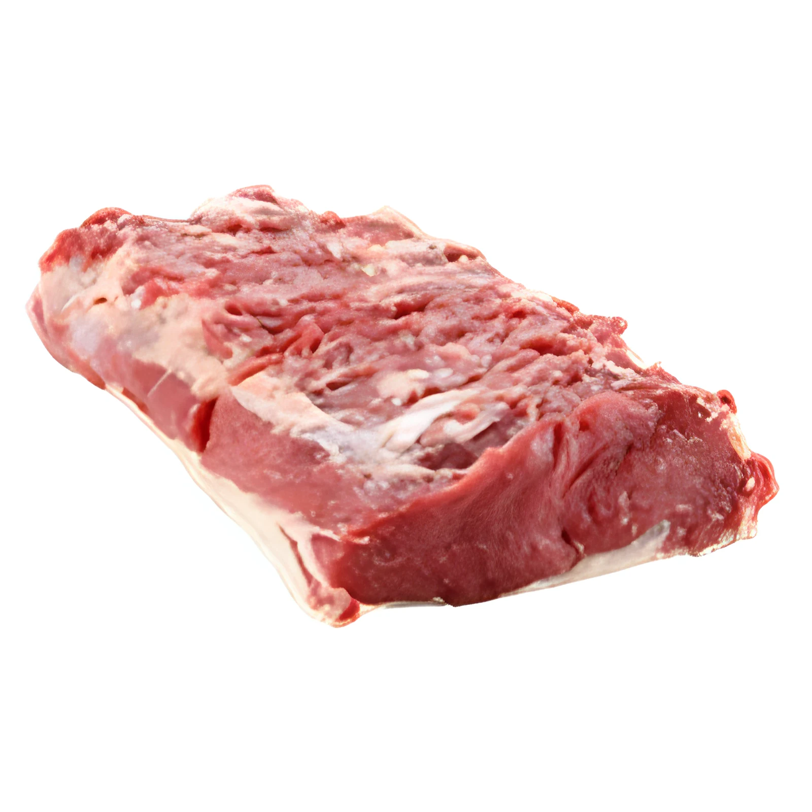 Bife de chorizo entero sobre fondo blanco
