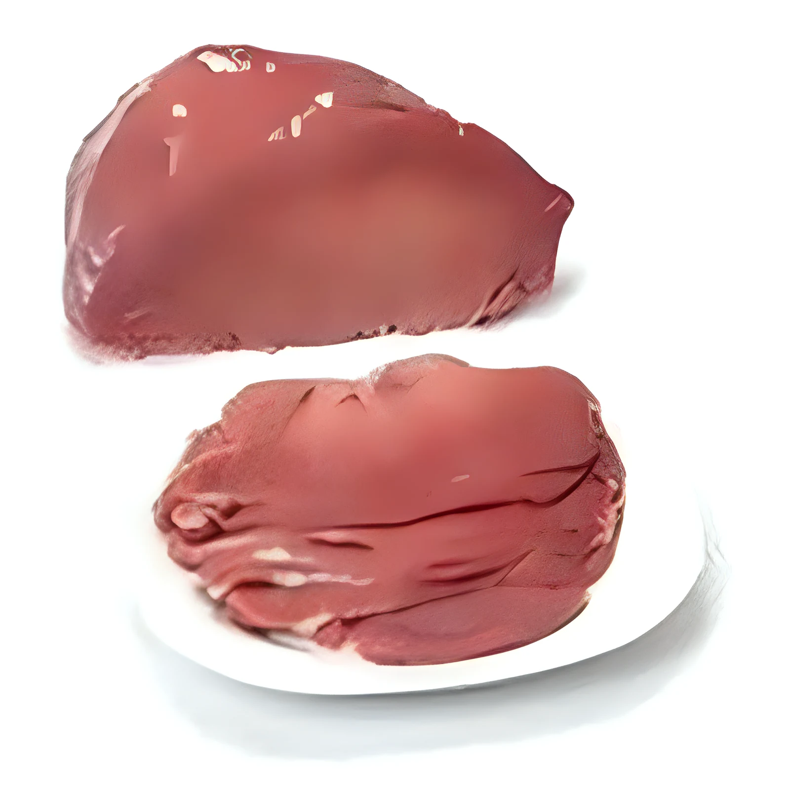 Bifes de nalga presentados en un plato blanco