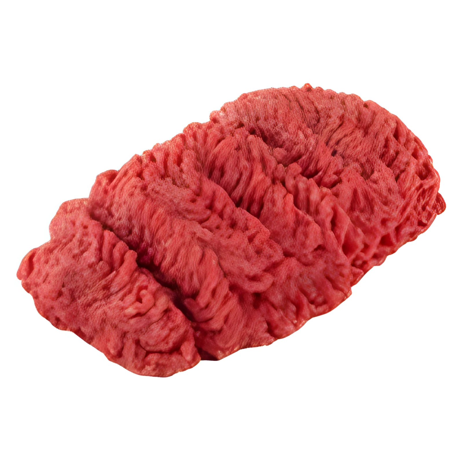 Carne molida especial sobre fondo blanco